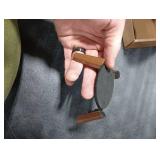 Real Wood Stand for Echo Spot (2024 Released) Smart Alarm Clock, Tripod Mount Accessories Protect Alexa for Better Sound, Secure Stable Wooden Holder for Speaker (Walnut)