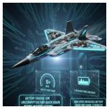 Akargol Rc Plane Jet Extra 3 Battery, Remote Control Airplane 2025 Christmast Gift- New Planes Model Led Light Aircraft Fighter Army Toy with Easy to Flying Toys for Boys and Girls