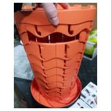 Boreeman Upgraded Folding Stool Lightweight Yet More Sturdy with Load Capacity 400lbs Portable Collapsible Stool for Camping Fishing Hiking BBQ (All Orange)