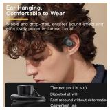 sunshot Ows Hanging Earphones 5.4 Bluetooth, Air Conduction Wireless Bluetooth Earphone, Bluetooth BT 5.4 Low Latency, Open Ear Headphones IPX5 Waterproof and Noise Reducing Touch (Black)