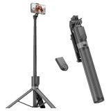RISEOFLE 71in Phone Tripod & Selfie Stick, Portable All in One Extendable Cell Phone Tripod Stand, with Wireless Remote Control for iPhone/Samsung/Android/Camera