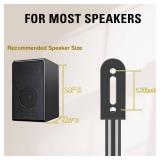 Mounting Dream Speaker Stands Pair, Max 39 Height Adjustable, Heavy Duty Base, 11 lbs Capacity Each, Set of 2 Universal Floor Stands