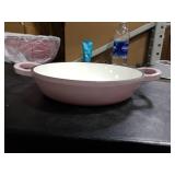 Cast Iron Dutch Oven Pot with Lid, Round Bread Oven for Sourdough Bread Baking, Umite Chef Enameled Cast Iron Bread Oven with Dome Lid & Cotton Potholders for Sourdough, Pink, 6 Quarts