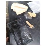 5 Pack Halloween Costume Accessories for Adult, Cosplay Cartoon Characters Costumes, Black Striped Scarf/Fake Nose/Latex Bald Head/Wig Cap Halloween Party Set for Men Women