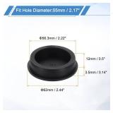 uxcell Silicone Hole Plug, Waterproof Round Rubber Stoppers Bottle Seal Plugs Tube Pipe End Caps for 55mm/2.17 Hole for Bathtub Bottle, Black