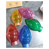 2 Pack Jumbo C9 Christmas Pathway Lights Outdoor Decorations Lawn with Stakes,Tota 17Ft 10 LED String Lights Covered Jumbo Multicolored Walkway Lights Bulb for Holiday Outside Yard Garden Decor