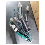 2 Pack Jumbo C9 Christmas Pathway Lights Outdoor Decorations Lawn with Stakes,Tota 17Ft 10 LED String Lights Covered Jumbo Multicolored Walkway Lights Bulb for Holiday Outside Yard Garden Decor