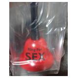 Huqqi 2 Pack Hand Bell Service Bell Bar Counter Top Service Call Bell Ring Reception, Novelty Funny Romantic Toy for Home Ornament Single Party Bells (Red)
