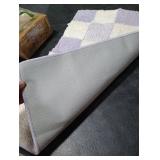 CozeCube Bath mats for Bathroom Non Slip, Fluffy Absorbent Microfiber Bath mat Washable, Aesthetic Bathroom Rugs, Small Purple Checkered Bath mat, Lavender, 24 x 16