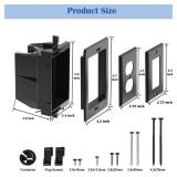 Recessed Outlet/Electrical Box Single Gang, for Wall Mount TV, Antenna, Phone and Cable TV, Suitable for GFCI Outlet and Standard Outlet, for Old or New Construction (Black)