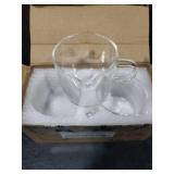 Espresso Cups Set of 2, 4 Oz Espresso Shot Glass with Handle Double Spout Cups Clear Glass Milk Cup Coffee Accessories Great for Making Coffee Desserts Salad Dressing