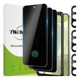 YNRNZNPN 3+3 Pack for Samsung Galaxy S24 5G Privacy Screen Protector with Camera Lens Protector 9H Tempered Glass,Anti Scratch, Bubble Free, Easy to install (Galaxy S24 Privacy)