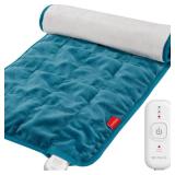 Comfytemp Weighted Heating Pad for Back & Period, FSA Eligible Electric Heat Pad, Valentines Day Birthday Gifts for Mom Dad Women Men, 2.2 lb HSA Approved Neck Shoulder Heated Pad, 2H Auto-Off, 12x24