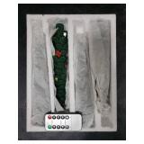 LOKIPILEY 4 Pcs Flameless Christmas Tree Candles with Remote, 2026 Upgraded LED Battery Operated Candlesticks Green Real Wax Window Candlesticks for New Year Xmas Decorations