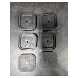 shouwuhho 4 Pack Furniture Risers Adjustable Bed Risers Heavy Duty Lifts Height 1, Square Stackable Bed Risers 1, 2 or 3 Inch for Desk Leg Table Couch Sofa Chair Bed Frame Legs Dorm, Black