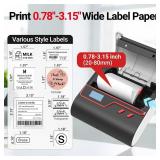 ORGBRO Z3 Label Maker Machine with Tape, 2-3 Inch Bluetooth Thermal Label Printer, Portable Sticker Printer for Small Business Office Home Organization Barcode Address, Compatible with Phones & PC