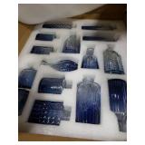 Glass Bud Vase Set of 30, Small Flower Vases, Glass Vases for Centerpieces, Vintage Home Table Decorations Bud Vases (30 Pcs, Blue)