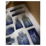 Glass Bud Vase Set of 30, Small Flower Vases, Glass Vases for Centerpieces, Vintage Home Table Decorations Bud Vases (30 Pcs, Blue)