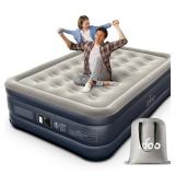 iDOO Air Mattress Full with Built in Pump, 18 Raised Comfort Blow up Mattress, Inflatable Mattress for Guests & Home, Air Bed, colchon inflable, Upgraded Four Chamber Technical Airbed