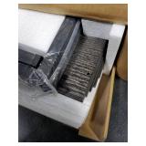 Furologee Geometric Bookshelf 5 Tier Bookcase, Industrial S-Shaped Display Storage Shelf for Small Space, Tall Metal Wood Decorative Standing Shelves for Bedroom, Living Room, Office, Black Oak