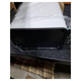 Cesun Bathroom Trash Can with Lid, 2.6 Gallon Small Bathroom Garbage Can Soft Close, Stainless Steel Waste Basket with Step Pedal for Bedroom, Laundry Room, Living Room, Home Office, Toilet, RV, White