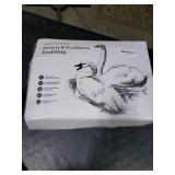 BPC Feather Comforter King Size, Filled with Feather and Down Fibers, All Season White Luxury Hotel Collection Bed Comforter, Ultra Soft Poly-Cotton Blend Fabric, 4 Corner Loop Tabs, 106x90