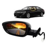 Dasbecan Left Driver Side Door Mirror Compatible with Honda Accord EXL Hybird Touring 2018-2022 Power | Heated | Blind Spot Detection |Turn Signal | HO1320330 76251TVAA31ZJ, (8Pins-Black)