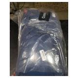 Luxudecor Navy Blue Comforter Set Queen Size, 7 Pieces Bed in a Bag Navy Blue Floral Comforter and Sheet Set, Soft Microfiber Complete Bedding Sets for All Seasons