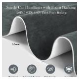 Garifon Suede Headliner Fabric, 120L 60W Dark Grey Car Headliner Material, Tela Para Tapizar Techo de Auto, Suede Wrap Car Interior, Auto Head Liner for Truck,Foam Backed Automotive Headliner Fabric