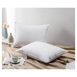 Eastwarmth King Size Goose Down Feather Hotel Collection Bed Pillow for Sleeping for Back, Stomach or Side Sleepers King Size(20x36IN) White 1 Pack