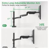 MOUNT PRO Single Long Monitor Arm, 13 to 32 inch Computer Monitor Desk Mount, Extra Long Adjustable Screen Stand, Tall Display Mount with Tilt, Swivel, Rotation, Hold up to 19.8lbs, VESA 75/100mm