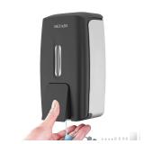 BEZADI 800ml Manual Soap Dispenser Wall Mount with Lock for Bathroom Kitchen Liquid Sanitizer ABS Balck 9088