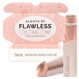 Finishing Touch Flawless Facial Hair Remover for Women, Rose Gold Electric Face Razor with LED Light, Recyclable Packaging