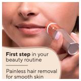 Finishing Touch Flawless Facial Hair Remover for Women, Rose Gold Electric Face Razor with LED Light, Recyclable Packaging