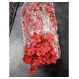 Hananona 10 Pcs Babys Breath Artificial Flowers Real Touch Fake Red Flowers Silk Plants for Christmas Home Decor Indoor Floral Arrangement Table Centerpieces Halloween Decor (Red, 10)