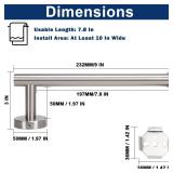 NearMoon Hand Towel Holder/Towel Ring, Thicken Stainless Steel Hand Towel Bar for Bathroom, Rustproof Wall Mounted Towel Rack, Contemporary Style Bath Accessories, 9 Inch (1 Pack, Brushed Nickel)