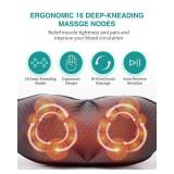 Nekteck Neck Back Massager with Heat, Cordless Shiatsu Shoulder Massager for Pain Relief Deep Tissue, Electric 3D Kneading Massage Pillow for Body Muscle