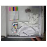 Ammonite Lumiboard LED Drawing Board, Transparent Acrylic Tablet with Remote, USB Powered Dimmable Art Kit, Multiple Color Options, for Creative Fun and Modern Home Decor, Gift for Young Artists