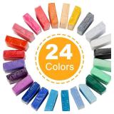 CiaraQ Polymer Clay Kit, Mini Modeling Clay Set for Kids/Beginners/Artist, 24 Colors