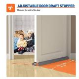 MAGZO Door Draft Stopper, 30 Inch Adjustable Under Door Gap Filler, Fits 26
