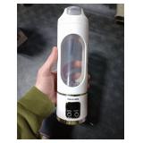 Cordless Blender - Dual 1500mah Battery & 12 Blades | 3-Speed 450ml Portable Blender| For Smoothies, Juicing, Ice Crushing, Travel, Gym (white)