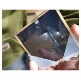 3x3 Picture Frame, Brass Metal Square Photo Frames with HD Glass, Fits 2x2 with Mat or 3 x 3 without Mat, Display for Wall and Table, 1 Pack