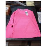 G Gradual Youth Boys Compression Thermal Shirt Long Sleeve Fleece Undershirt for Boy Football Baseball Soccer Base Layer(Hot Pink,L)