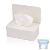 Wipes Dispenser Compatible with Cottonelle Wet Wipes Refill Pack, Refillable Wipes Container, Reusable Wipe Holder with Non-Slip Base, Easy Open Sealed Lid, Keeps Wipes Clean, for Home, Office, Car