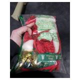 ShawGobow Sexy Santa Outfits,Sequin Holiday Dresses For Women,6 Piece Christmas Mrs Claus Costume Size 0-6 Red