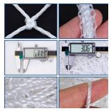 EMEKIAN Soccer Goal Net, 2 Pcs Backyard Professional Match Training Sports Netting, Full Size Heavy Duty Weather Resistance Replacement Polyethylene Outdoor Soccer Nets Set 10 Ft x 6.5 Ft