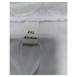 Womens Fall Fashion 2025 Business Casual Outfits for Women Fall Tops Womens Blouses Dressy Lace Long Sleeve White XXL