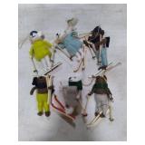 Fanfanwin 6 Pcs Christmas Tree Bear Ornaments 5.91 Skiing Bear Felt Hanging Animal Ornaments Winter Holiday Christmas Tree Gift Home Decoration