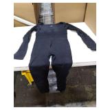 Popilush Jumpsuits for Women Long Sleeve Black Workout Jumpsuit Built-in Bra Ribbed U Neck Tummy Control Full Bodycon Fall Outfits XXL