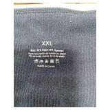 Popilush Jumpsuits for Women Long Sleeve Black Workout Jumpsuit Built-in Bra Ribbed U Neck Tummy Control Full Bodycon Fall Outfits XXL